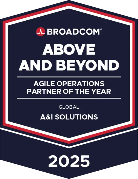 Broadcom Above and Beyond global partner badge