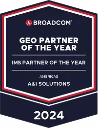 Broadcom 2024 Americas Geo and IMS Partner of the Year badge