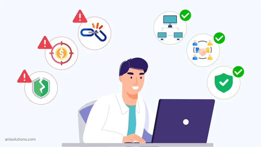 Healthcare organization identifying vendor selection risks, compliance gaps, and interoperability evaluation mistakes.
