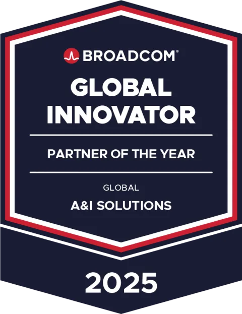 Broadcom 2025 Global Innovator Partner of the Year badge